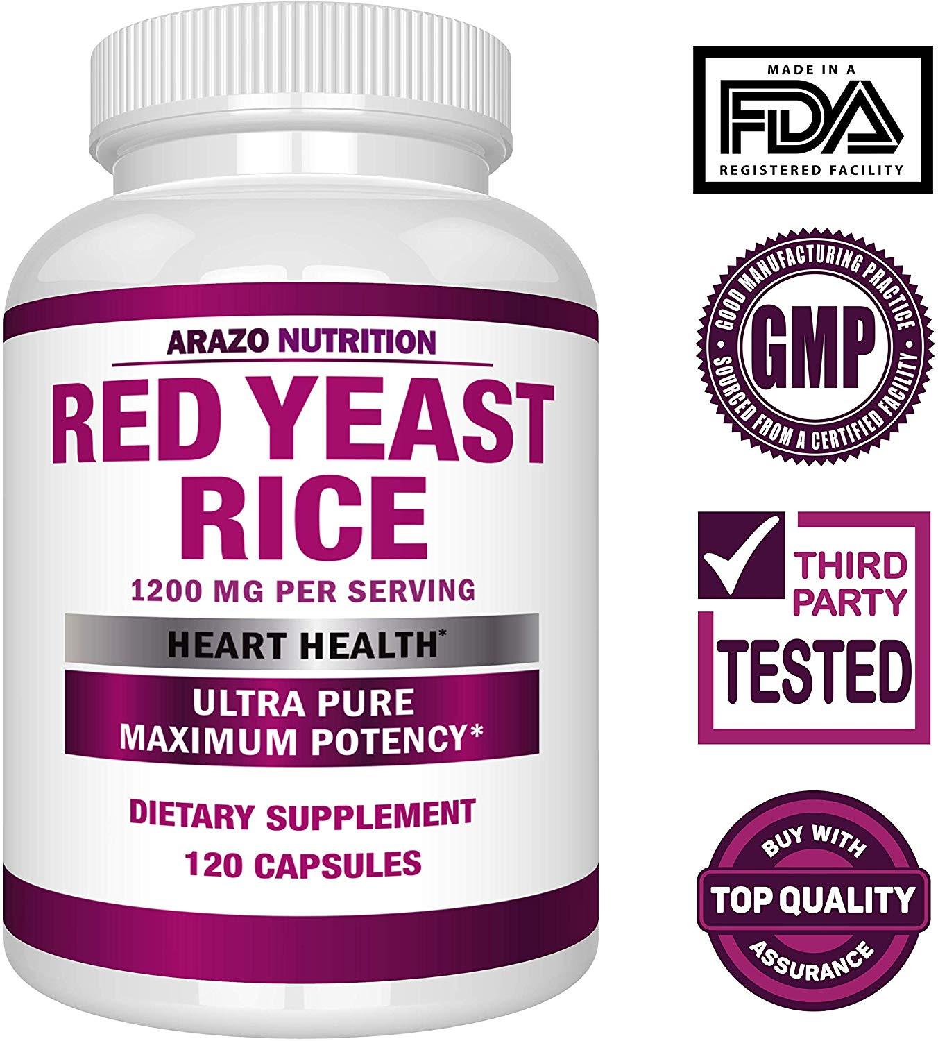 Arazo Nutrition Red Yeast Rice Extract 1200 mg Citrinin Free