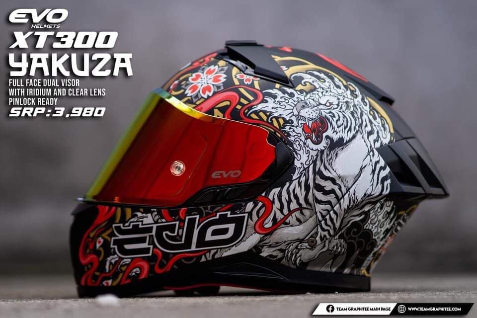 Evo XT 300 YAKUZA dual visor helmet with free clear lens Lazada PH