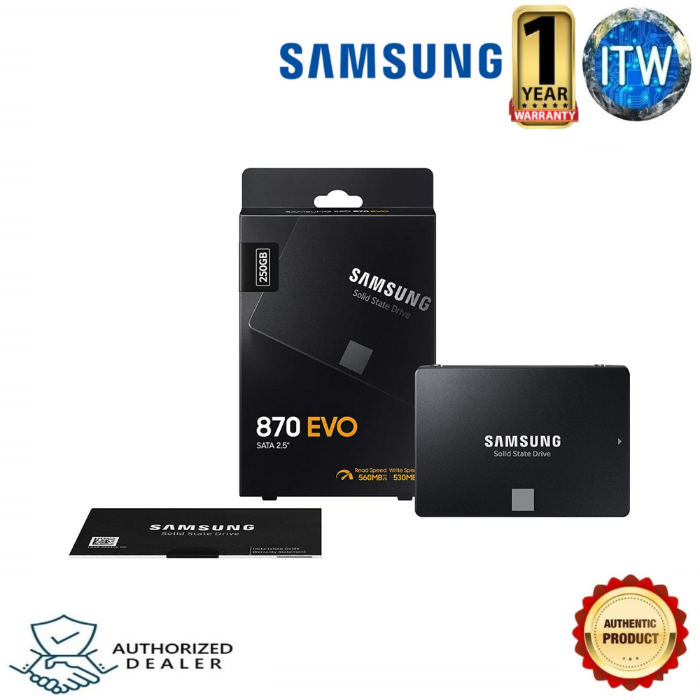 Samsung 870 EVO 250GB SATA III Internal Solid State Drive (SSD)  (MZ-77E250BW)