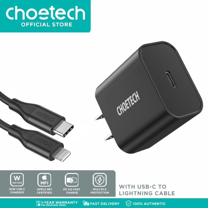 CHOETECH 20W USB C Charger MFi Certified for iPhone 12/12 Pro Max - Main Image