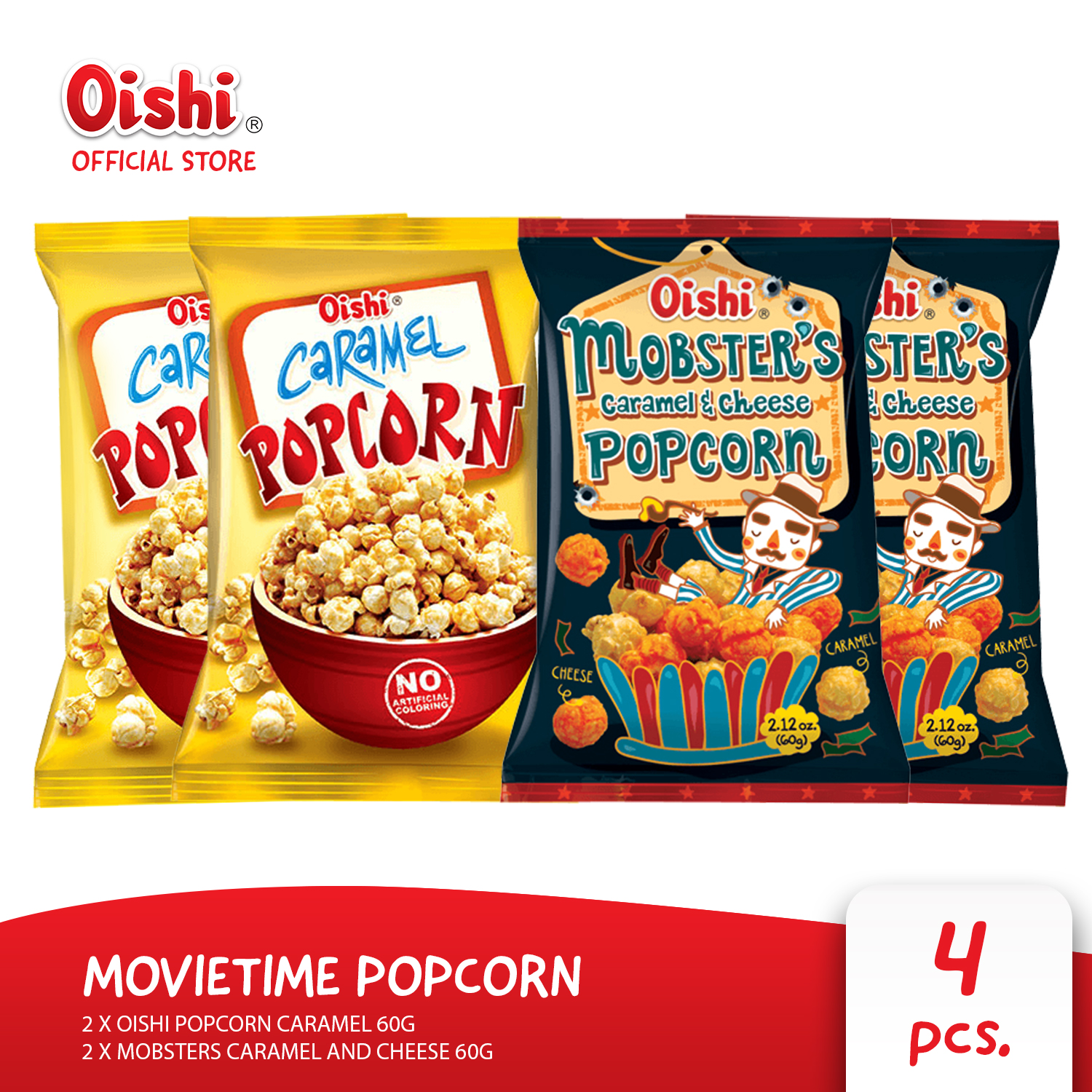 Movietime Popcorn Bundle [Oishi's Bestselling Popcorn Mobsters
