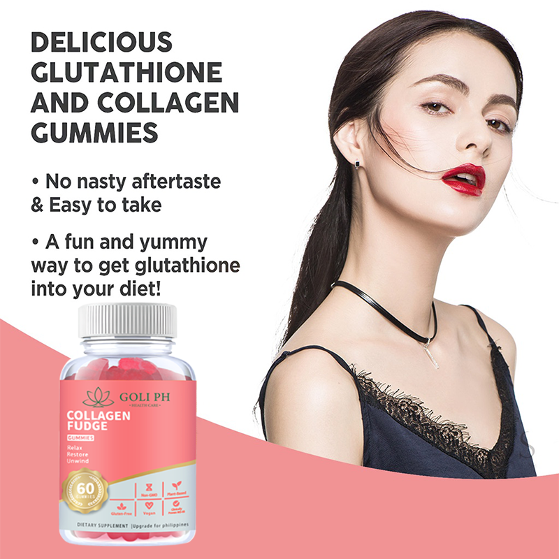 Goli ph Glutathione Collagen Glow Gummies Whitening Capsule with Collagen Anti-Aging Skin Glow Collagen Vitamins Beauty Gummies