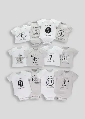 Baby Monthly Milestones Onesies I AM (per PIECE or by SET)