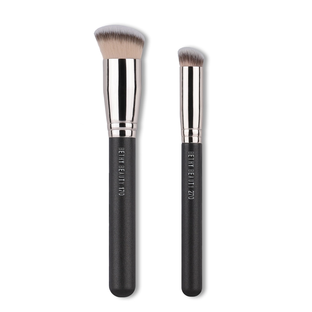 2er-Set Foundation & Concealer Pinsel – Doppelkopf-Makeup-Pinsel Für Natürlichen Look, 19 Cm Lang