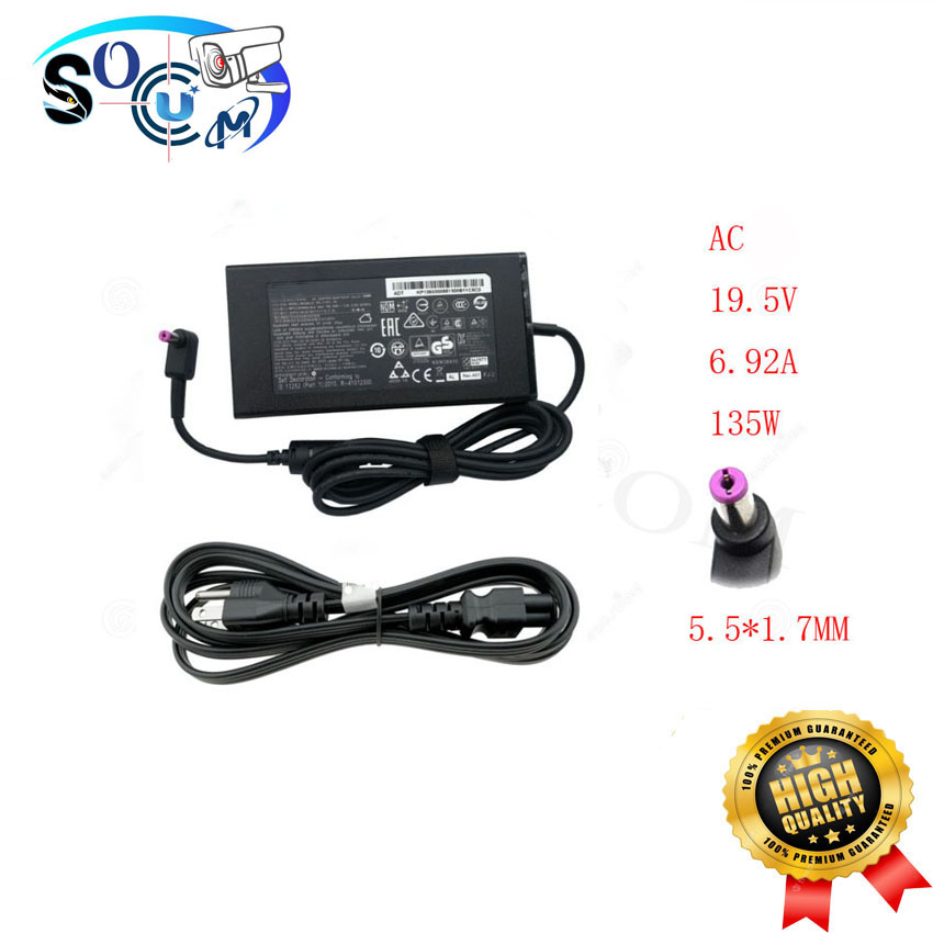 19.5V 6.92A Power Adapter For Acer NITRO 5 N20C2 NITRO 5 RYZEN 7 AN515 ...