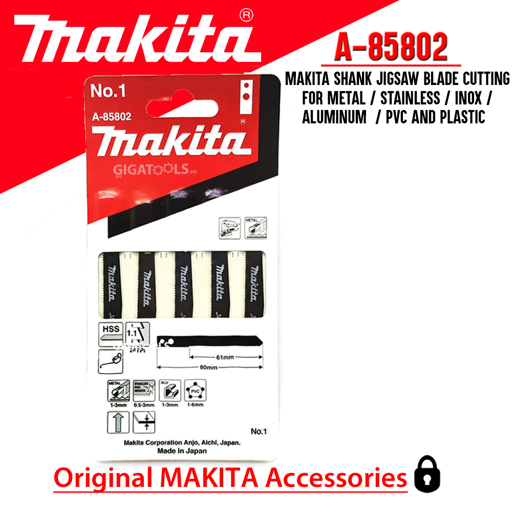Makita Shank A85802 No. 1 Japan Jigsaw Blade Cutting for Metal