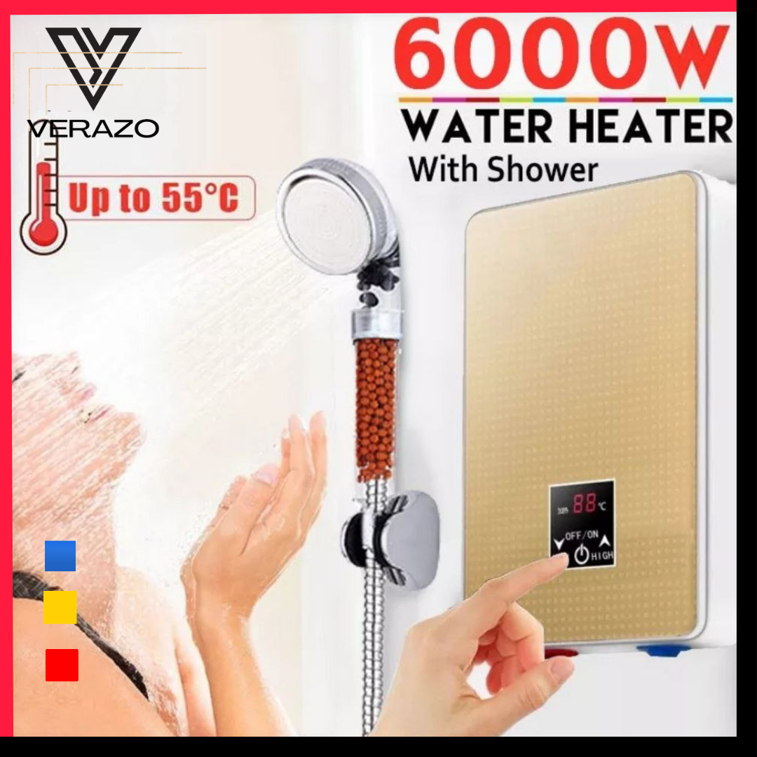 Verazo Authentic Instant Tankless Electric Water Heater Fast Heat Type