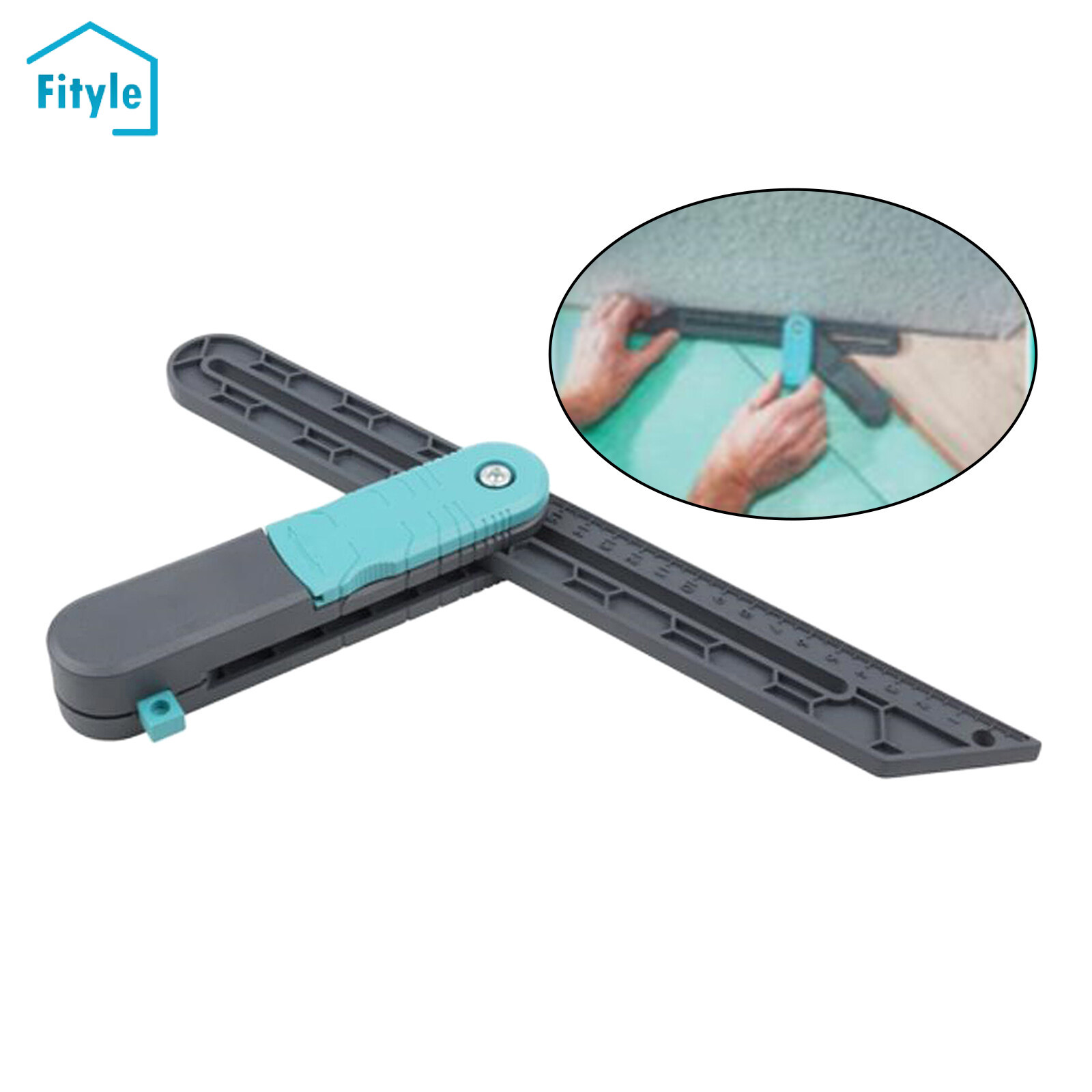 Fityle Lock Angle Measuring Ruler Tiling Laminate Gauge for Builder  Carpenter Use