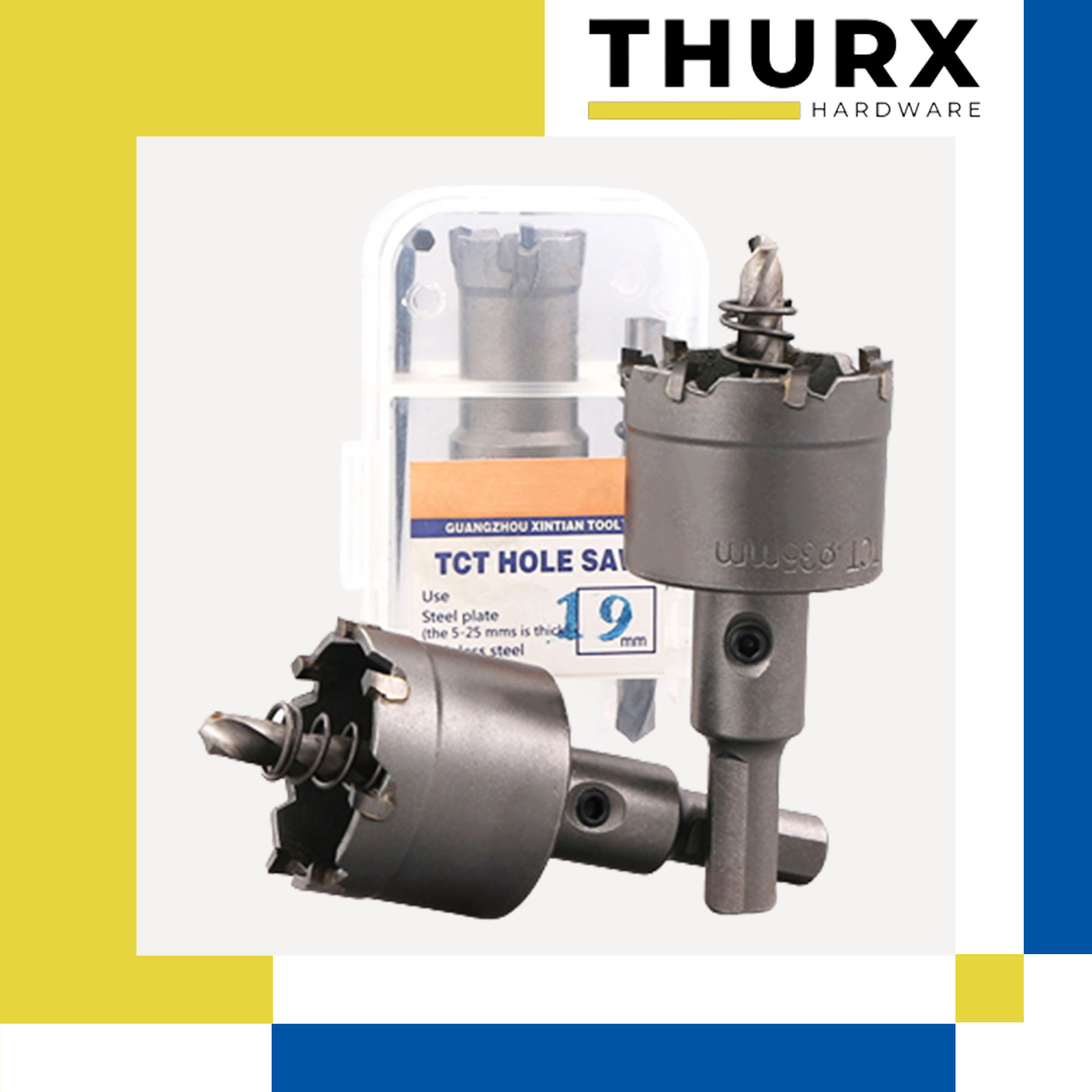 Thurx 1pc TCT Hole Saw 16-100 mm Tungsten Carbide Tip Drill Bit Metal ...