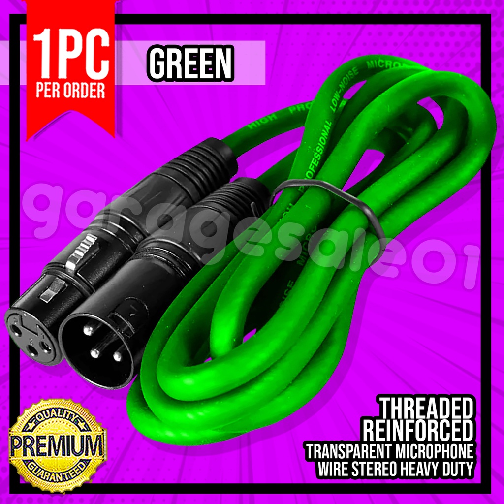 Premium 3Pin Male XLR to Female XLR Microphone Cable Plug for Audio