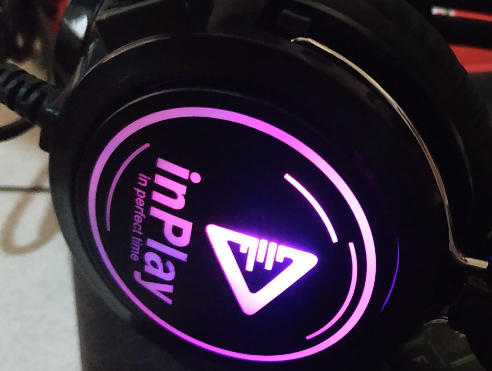 INPLAY H2 RGB Headset with Mic / Heavy Duty Headset for Computer Shop