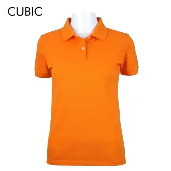 Basic Pique Orange Plain Polo Shirt 