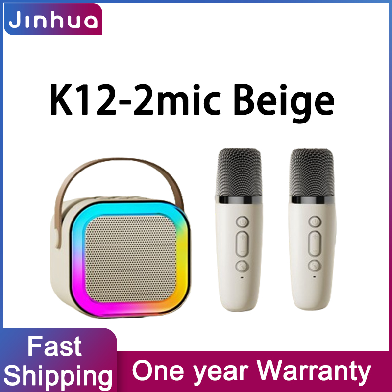 JinHua K12 Mini Karaoke 2MIC Wireless Bluetooth speaker with mic dual ...