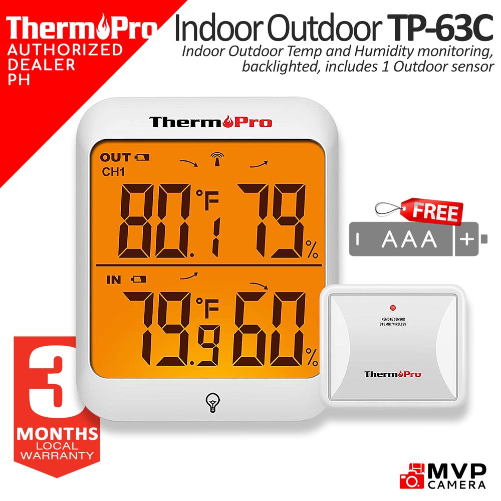 ThermoPro TP-63 Digital Wireless Hygrometer Indoor/Outdoor