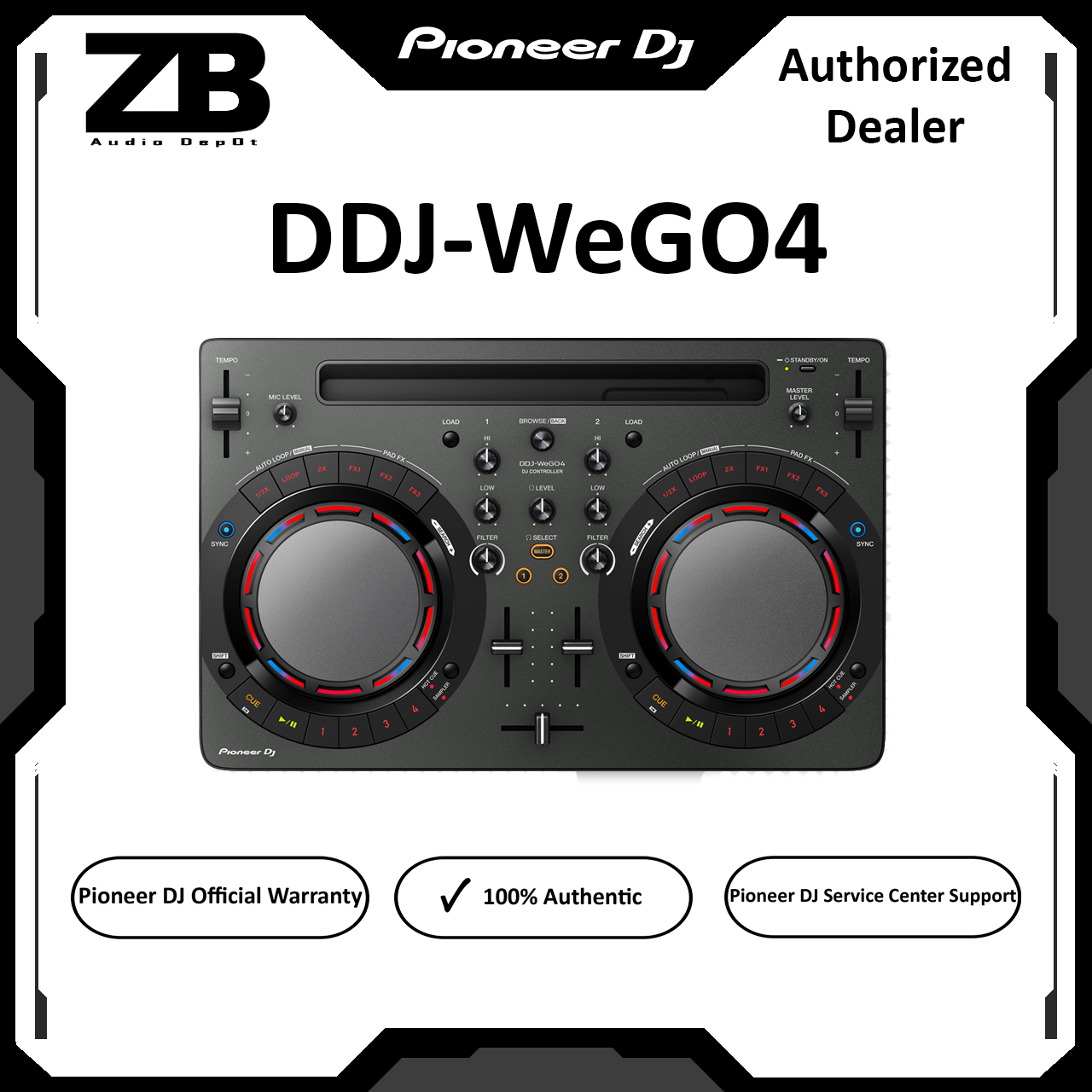 Pioneer DDJ-WeGO4 2-Channel DJ Controller for WeDJ Lazada PH
