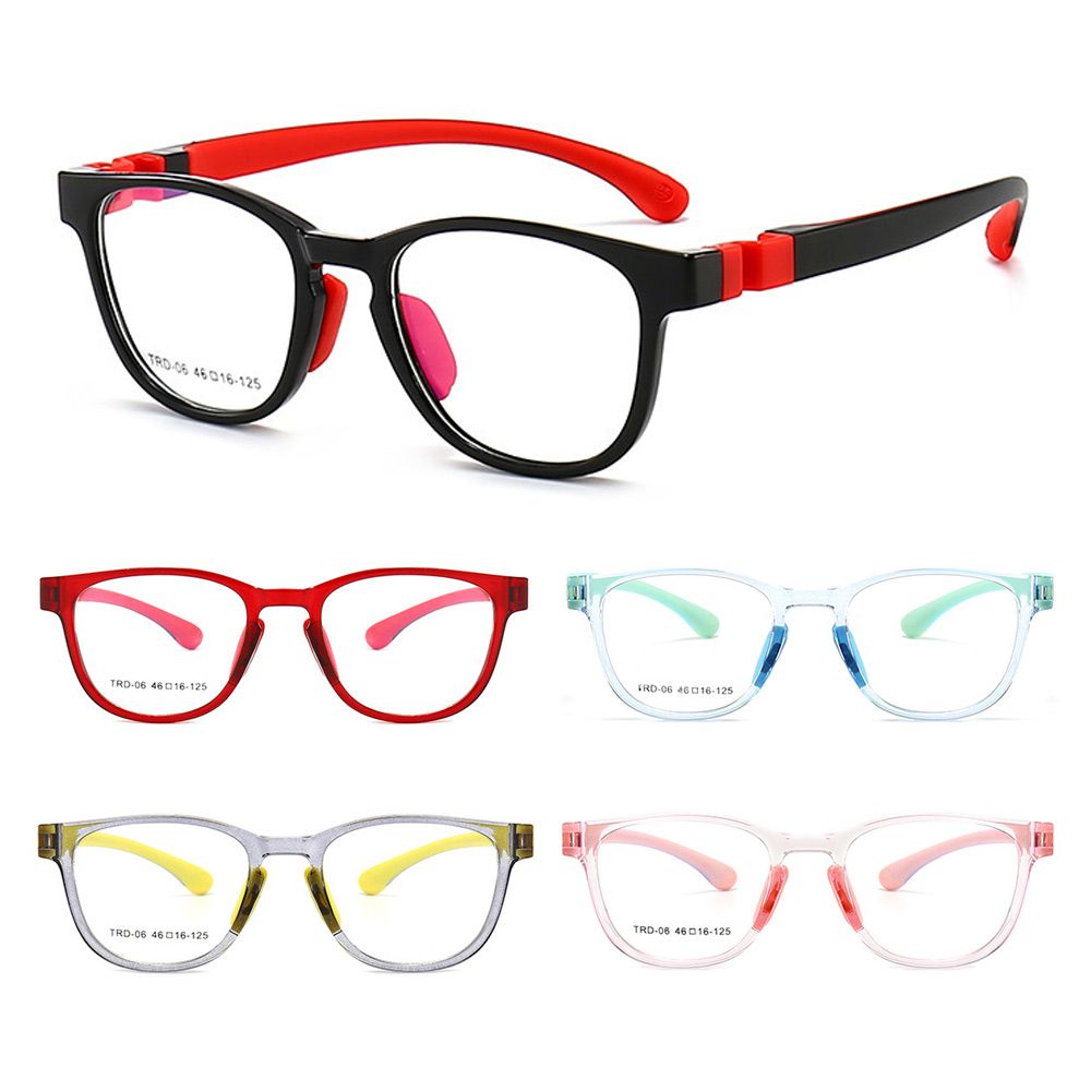 POGGIO น้ำหนักเบาเป็นพิเศษแว่นตาแบบแบนคอมพิวเตอร์แว่นสายตาแว่นตาเด็กกรอบแว่นตาเด็ก Anti-Blue แว่นตาป้องกันเลนส์