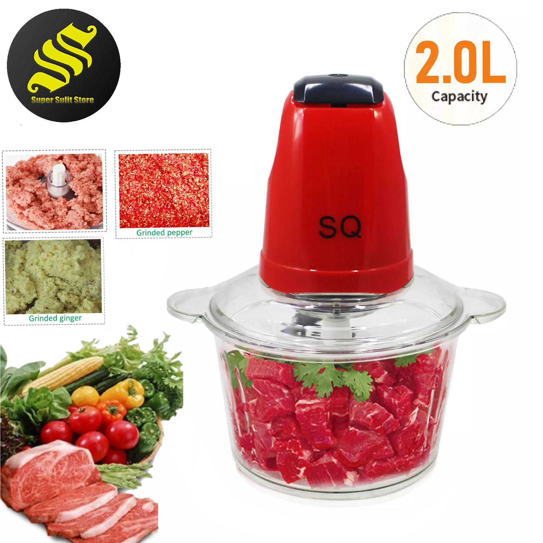 SQ128 Multifunction 2.0L Electric Meat Grinder Lazada PH