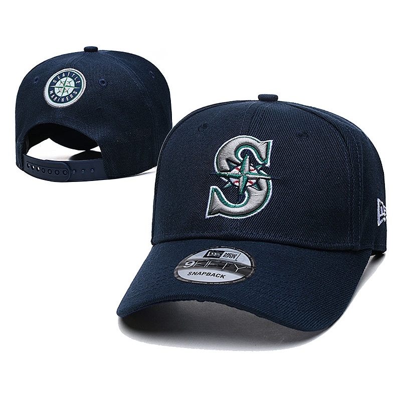 Seattle Mariners Hat Cap Mens Adjustable Strap Blue New Era MLB