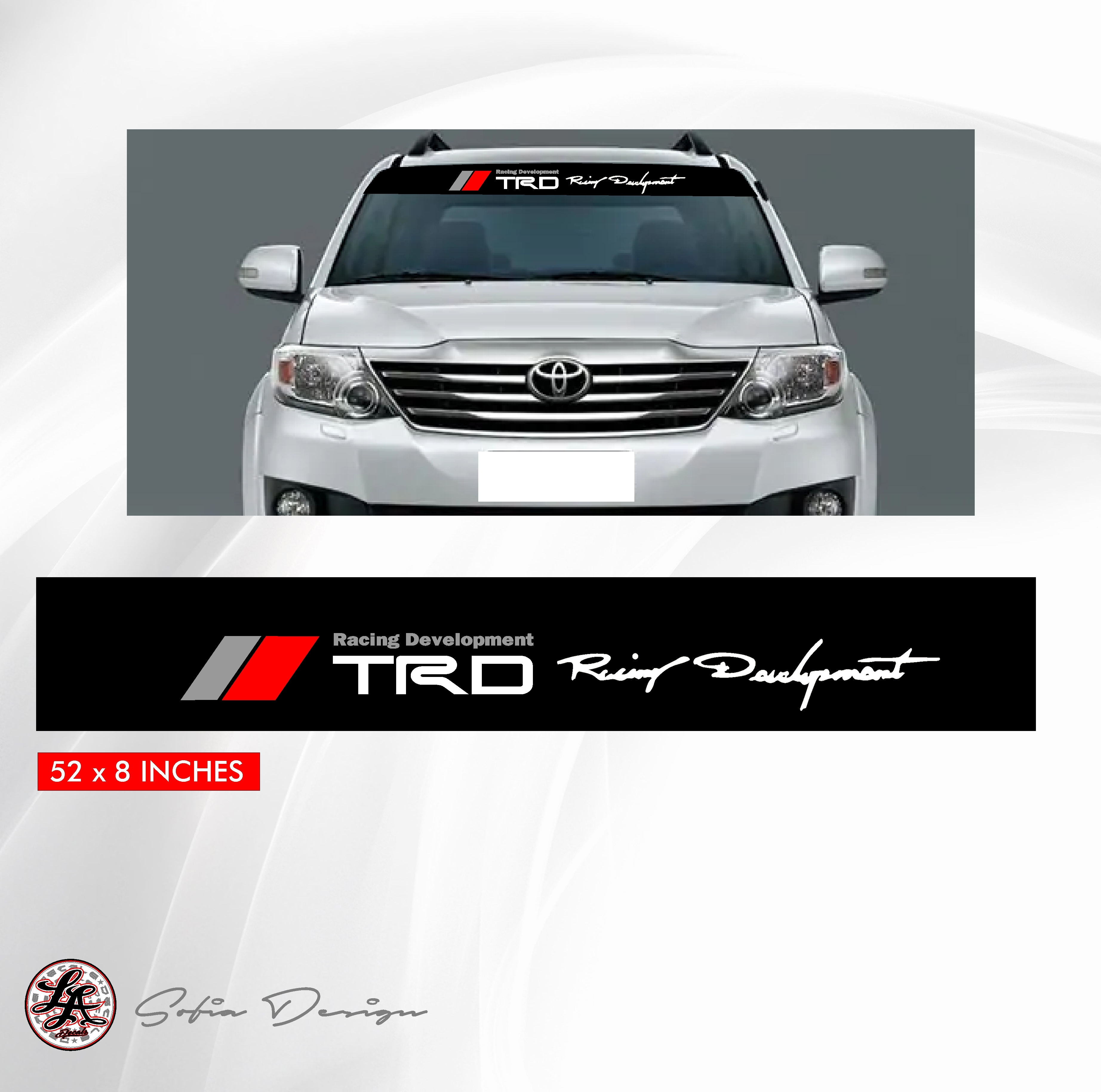 TRD Racing Development Windshield Banner Sticker Cut out Vinyl Sticker