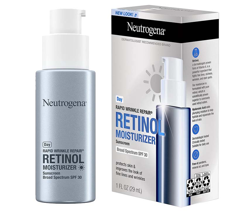 Neutrogena Rapid Wrinkle Repair Retinol Moisturizer with Sunscreen SPF ...