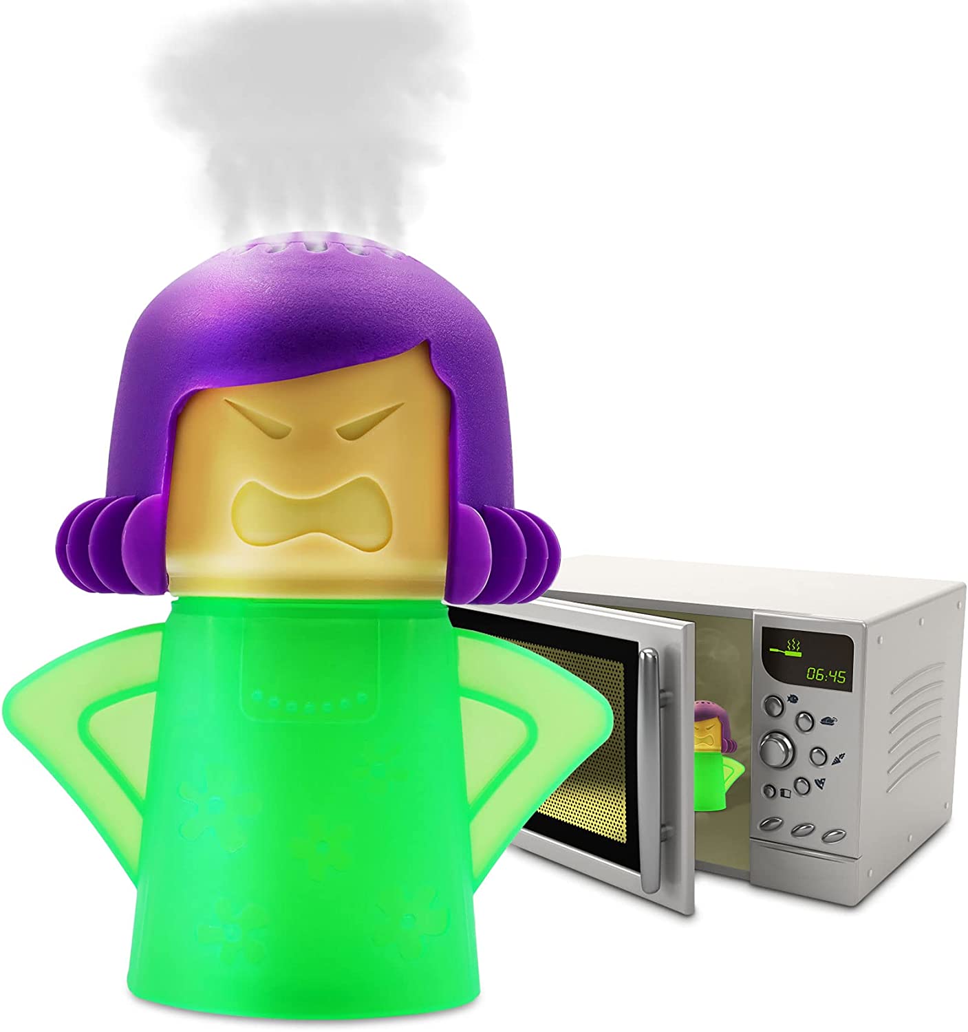 This Angry Mama Microwave Cleaner Uses Steam To Clean The Crud Off