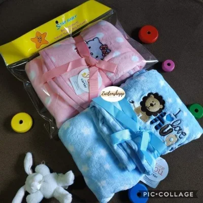 CARTERS soft baby blanket (blue and pink) Random design