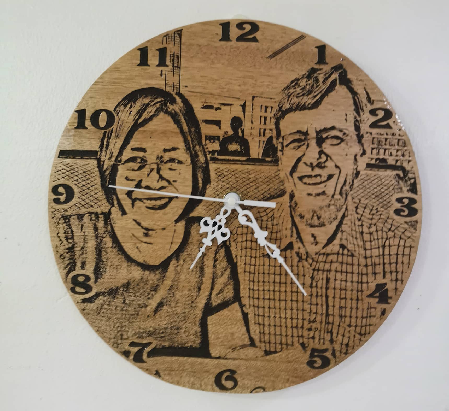Customized Wooden Round Wall Clock 7inches Lazada PH
