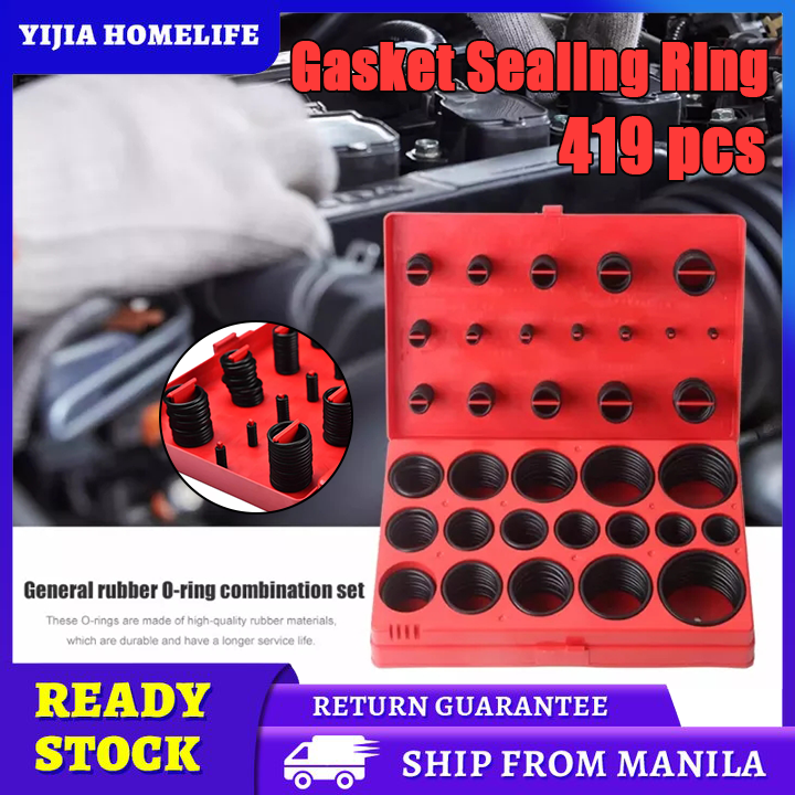 Durable Gasket Ring Set Gasket Rings Rubber Gasket Rubber 419 Pcs