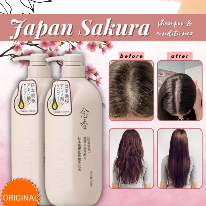 ORIGINAL AND AUTHENTIC 650ML Natural Japanese Sakura Shampoo and