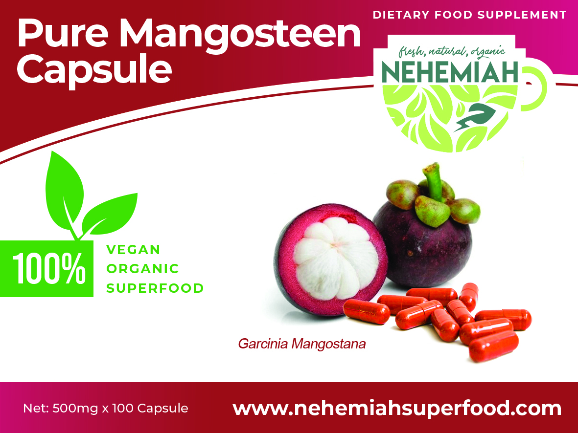 Mangosteen Capsule 100's Organic Capsules Original Antioxidants Low