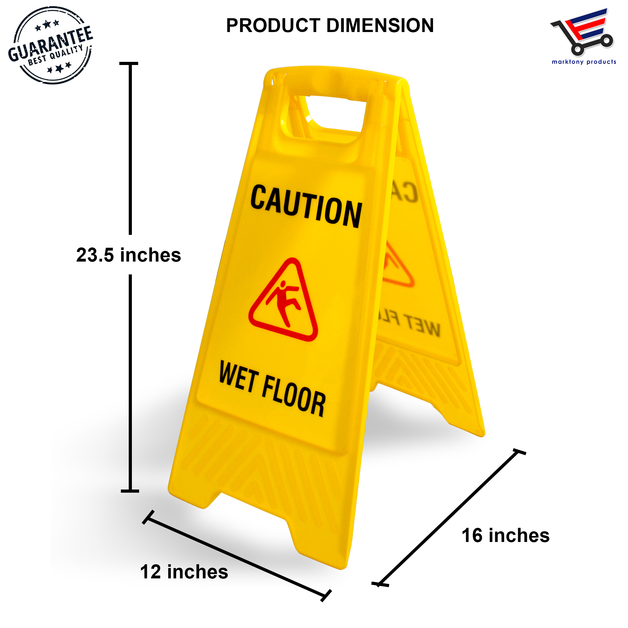 Wet Floor Caution Sign (Yellow)(Marktony Assorted Products) Lazada PH