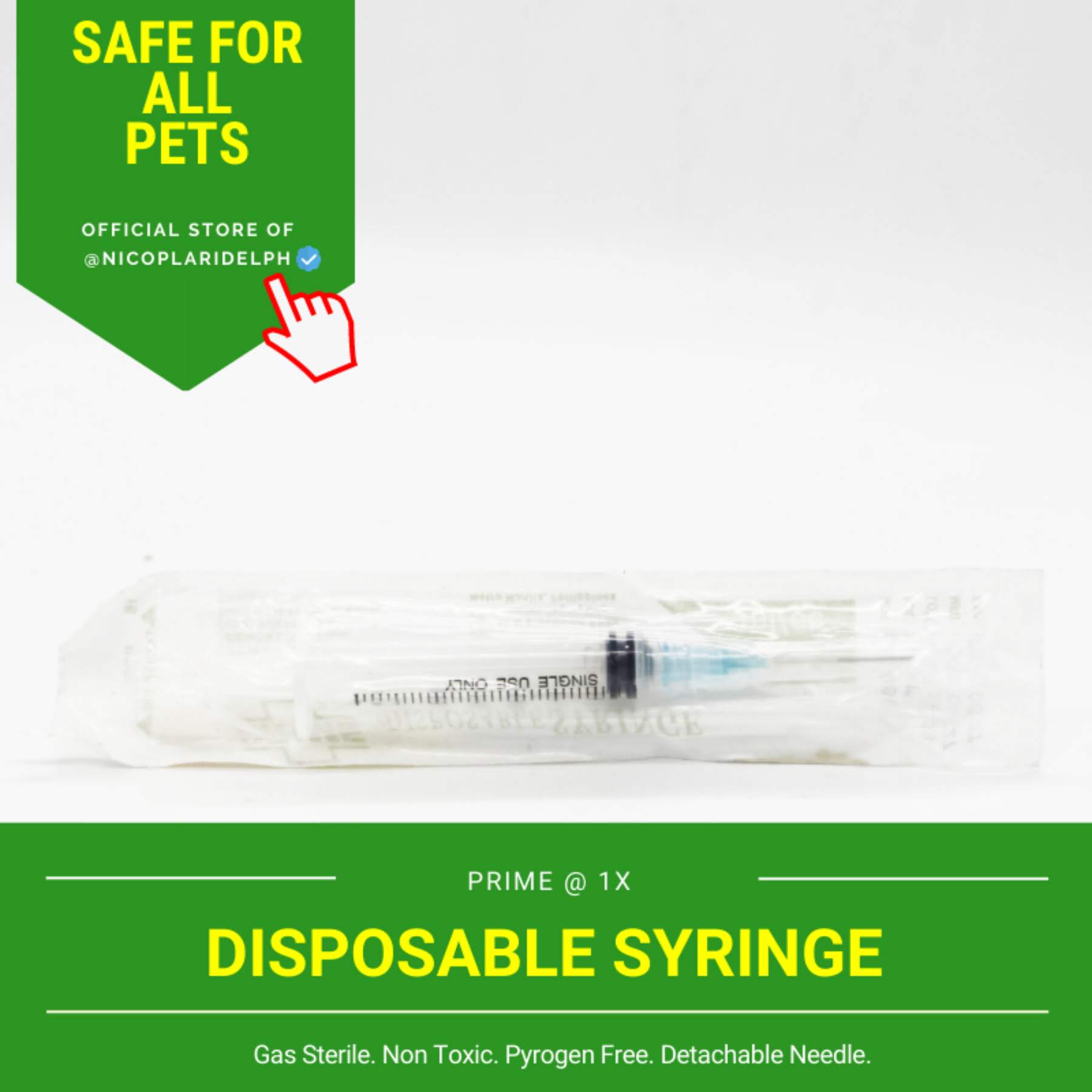 Prime Disposable Syringe with Detachable Needle (3ml) Lazada PH