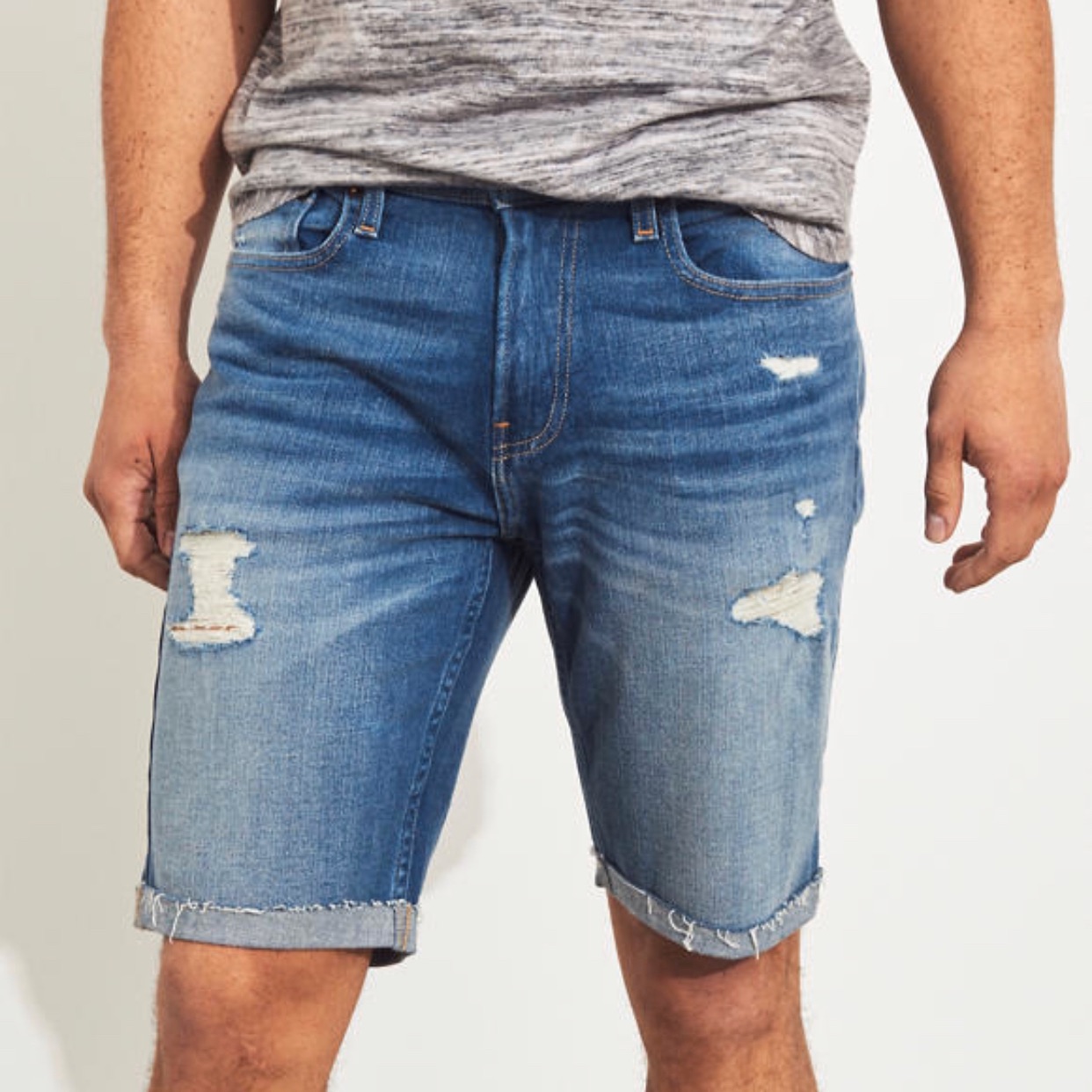 hollister epic flex skinny denim shorts