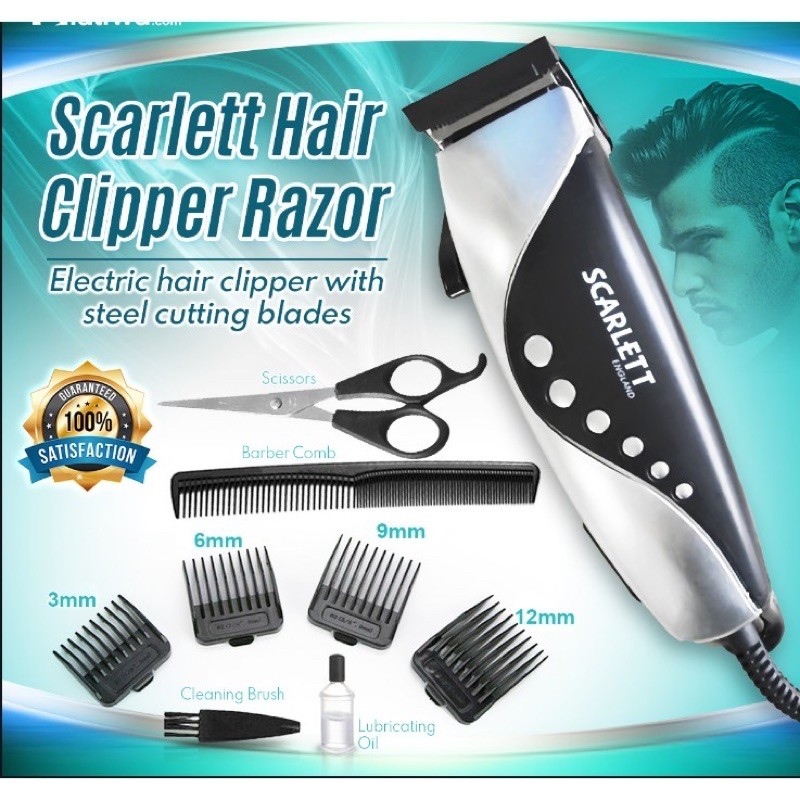 Scarlett Razor Electric Hair Trimmer Clipper shaver SC167 Lazada PH