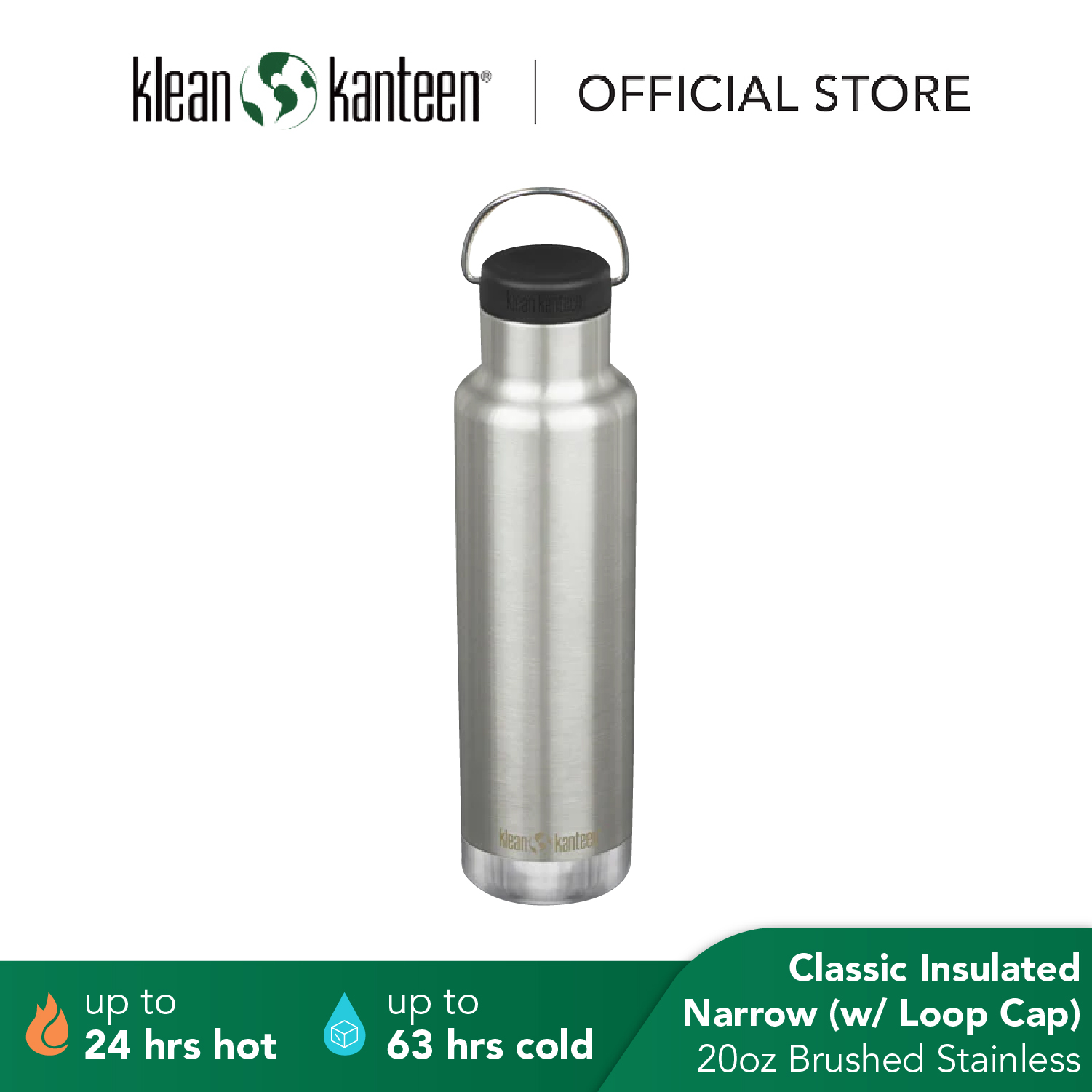 27 oz Klean Kanteen Bottle Single Wall 18/8 Brushed Stainless 11