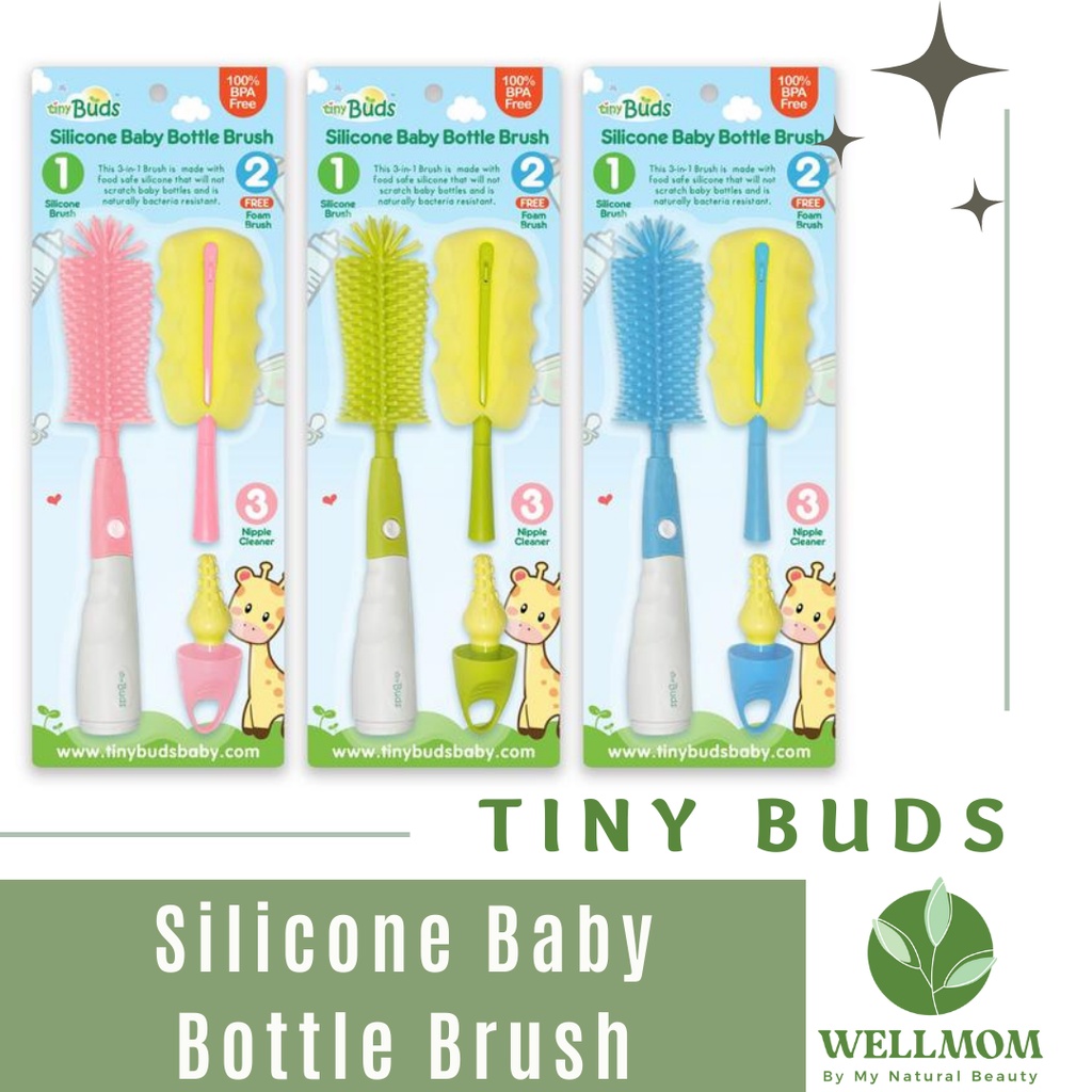 Tiny Buds Silicone Baby Bottle Brush