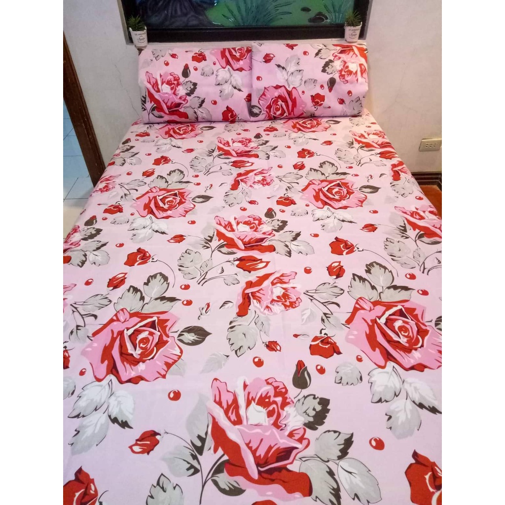 Roses Bedsheets 3 in 1 Set 100 Original Canadian Cotton Bedsheets