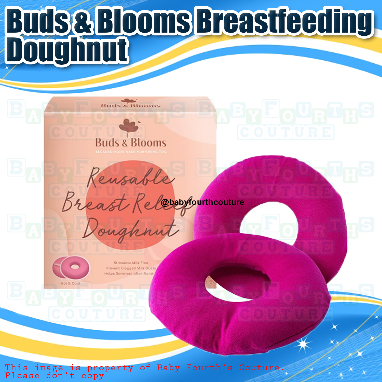 Baby Fourths Couture Buds and Blooms Reusable Relief Donut Breast