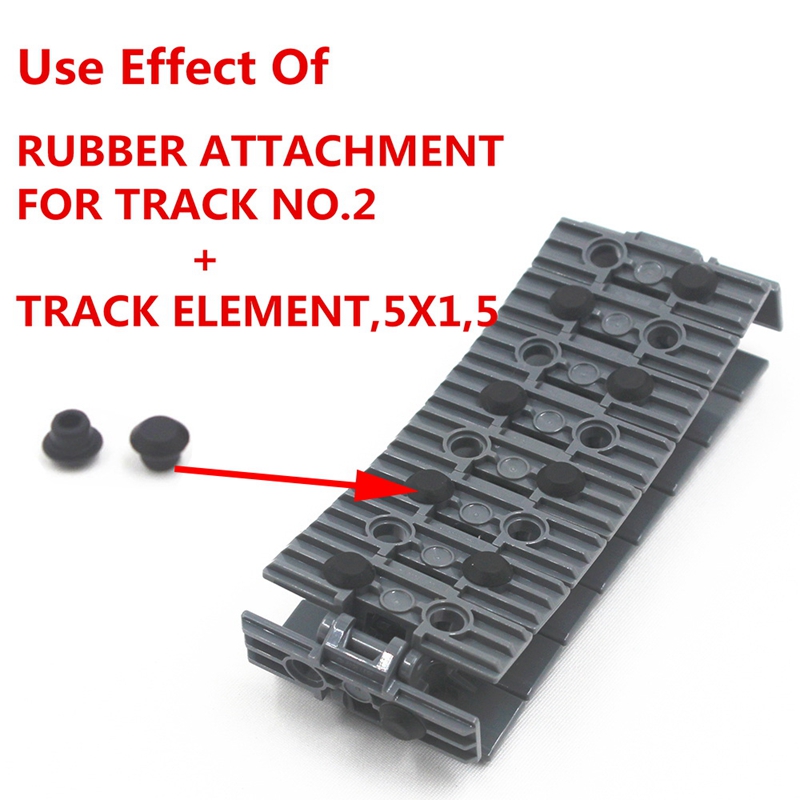 Track Plug Building Blocks Technical Parts Rubber Stopper Thread Attachment for Track Compatible for Track Toys