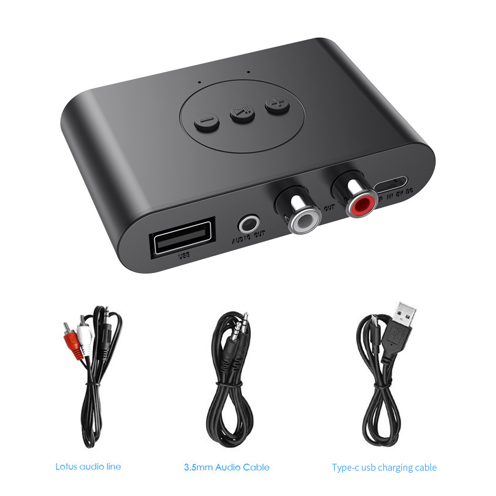 【Local Delivery】B21 2 IN 1 Bluetooth 5.0 Audio Receiver 3.5mm RCA AUX