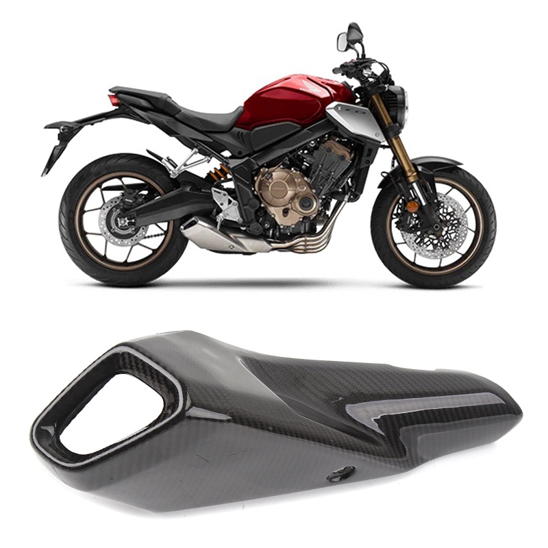 Motorcycle Carbon Fiber Heat Shield Cover Guard Anti-Scalding Shell for 2019-2021 Honda CB650R Exhaust System