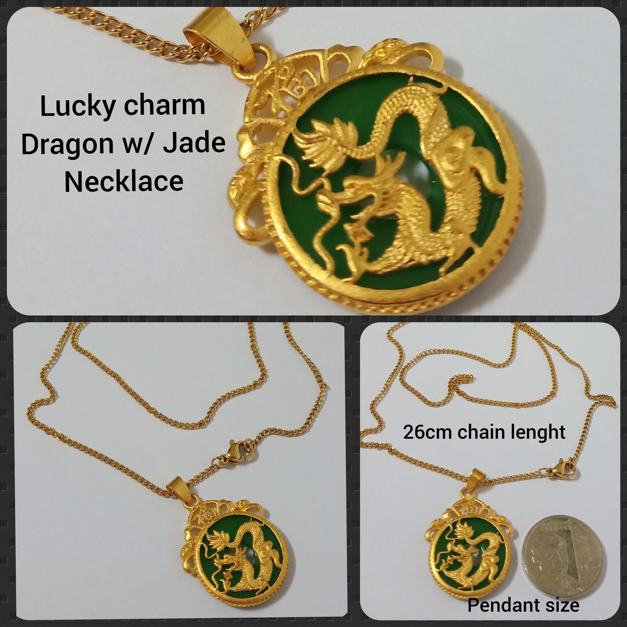 Buy MCSAYS Chinese AAA Tibet Gold Green Jade Dragon Malay Jade Pendant  Necklace & Pendants Pendent Gift Online at desertcartINDIA