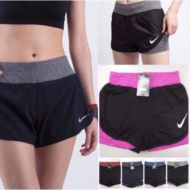 ladies double layer running shorts