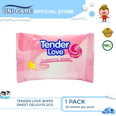 Tender Love Sweet Delights Cleansing Wipes 20's Pack of 1
