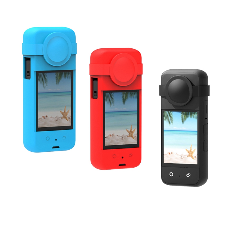Silicone Case for Insta 360 X3 Panoramic Action Camera Dustproof Silicone Protective Case Anti-Drop Case