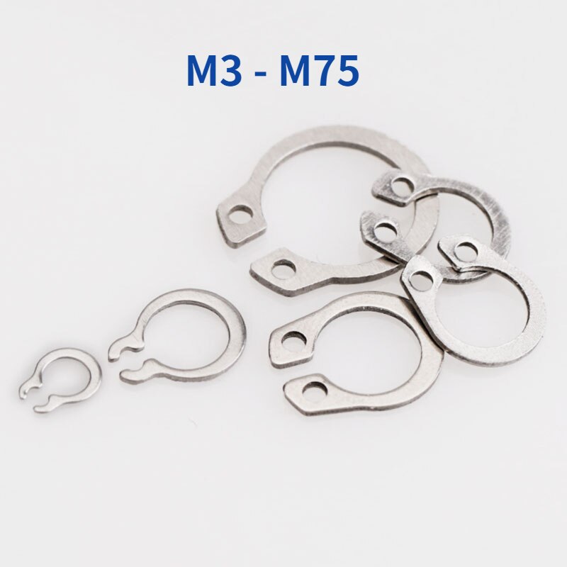 External Retaining Rings Circlips C Clip A2 304 Stainless Steel M3-M75 ALL SIZE 
