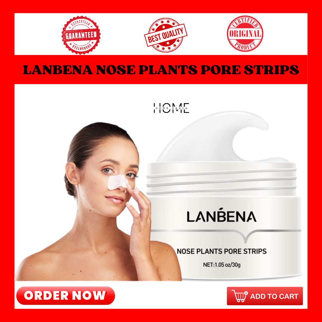 🔥100 AUTHENTIC Lanbena Aloe Vera Blackhead Remover Strips Pore Minimizer 30g, Acne Treatment