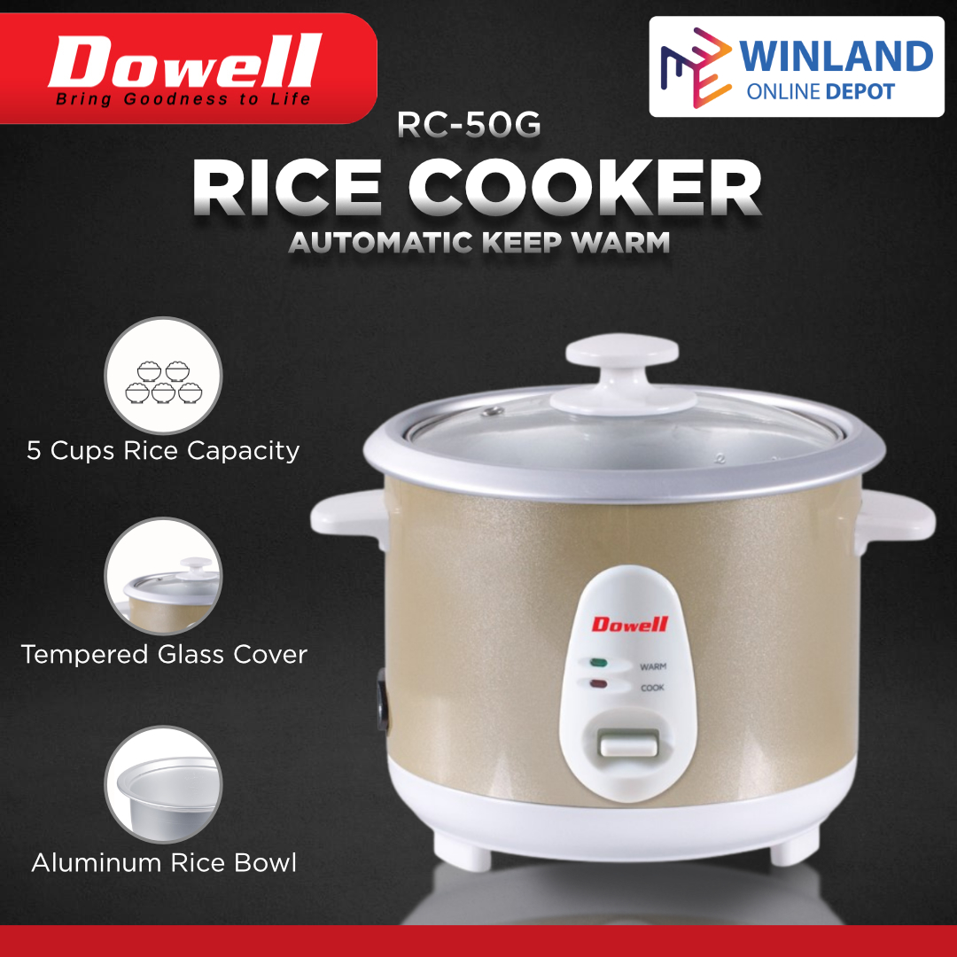 DOWELL by Winland 5 cups Rice Cooker with Aluminum Rice Bowl RC-50G ...