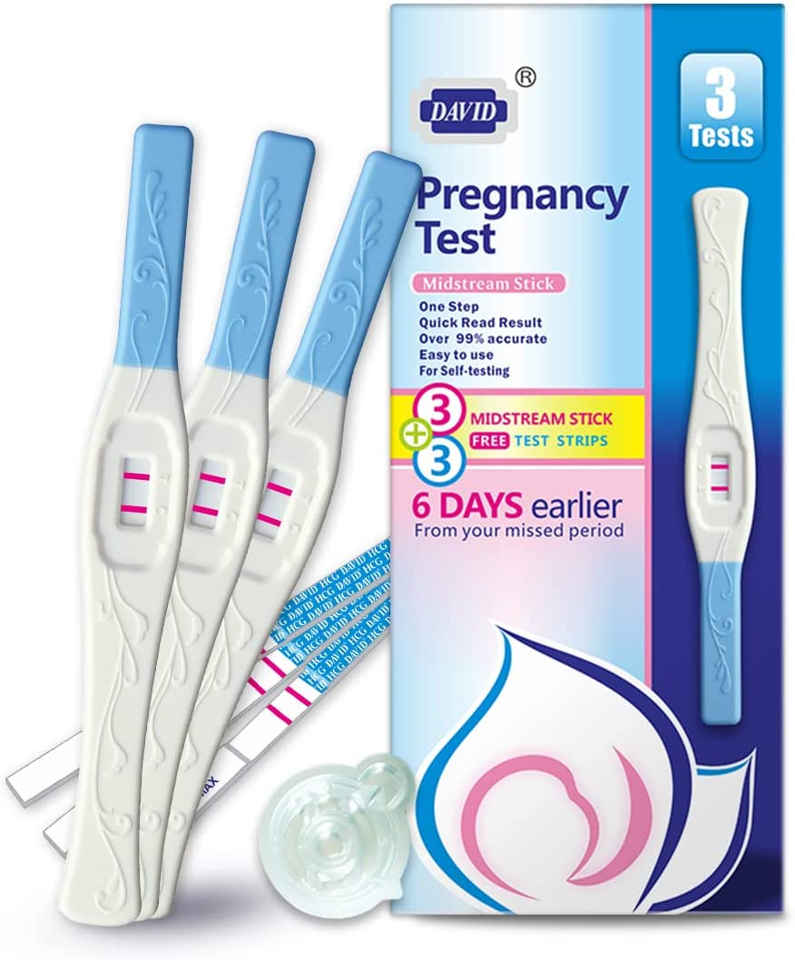 David Pregnancy Test 3 Midstream Stick & 3 Free Test Strips (1 Box) Lazada PH