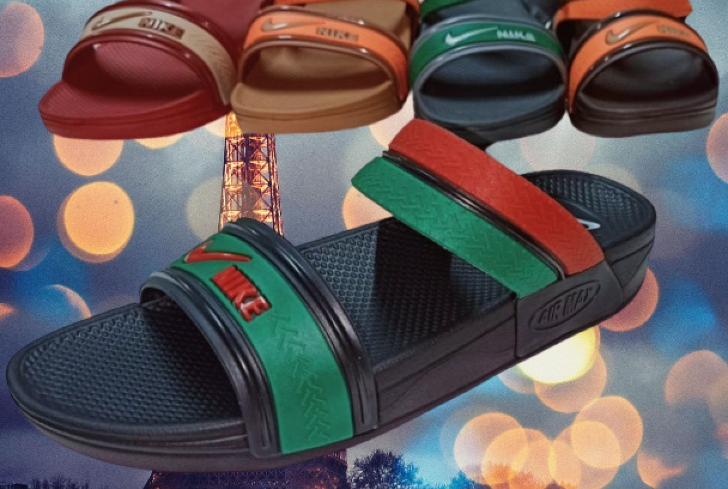 red nike sandals womens